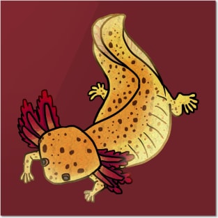 Copper axolotl mud puppy shirt Posters and Art